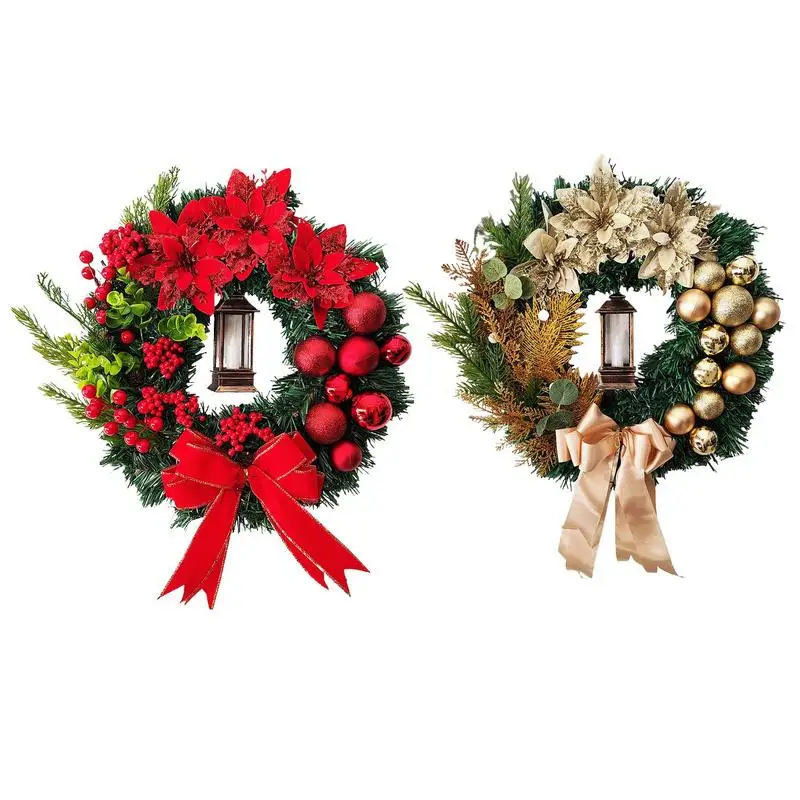 

Christmas Door Wreath Christmas Wall Window Wreath Decorations With Oil Lamp Christmas Wreath Festive Home Front Door Decor For