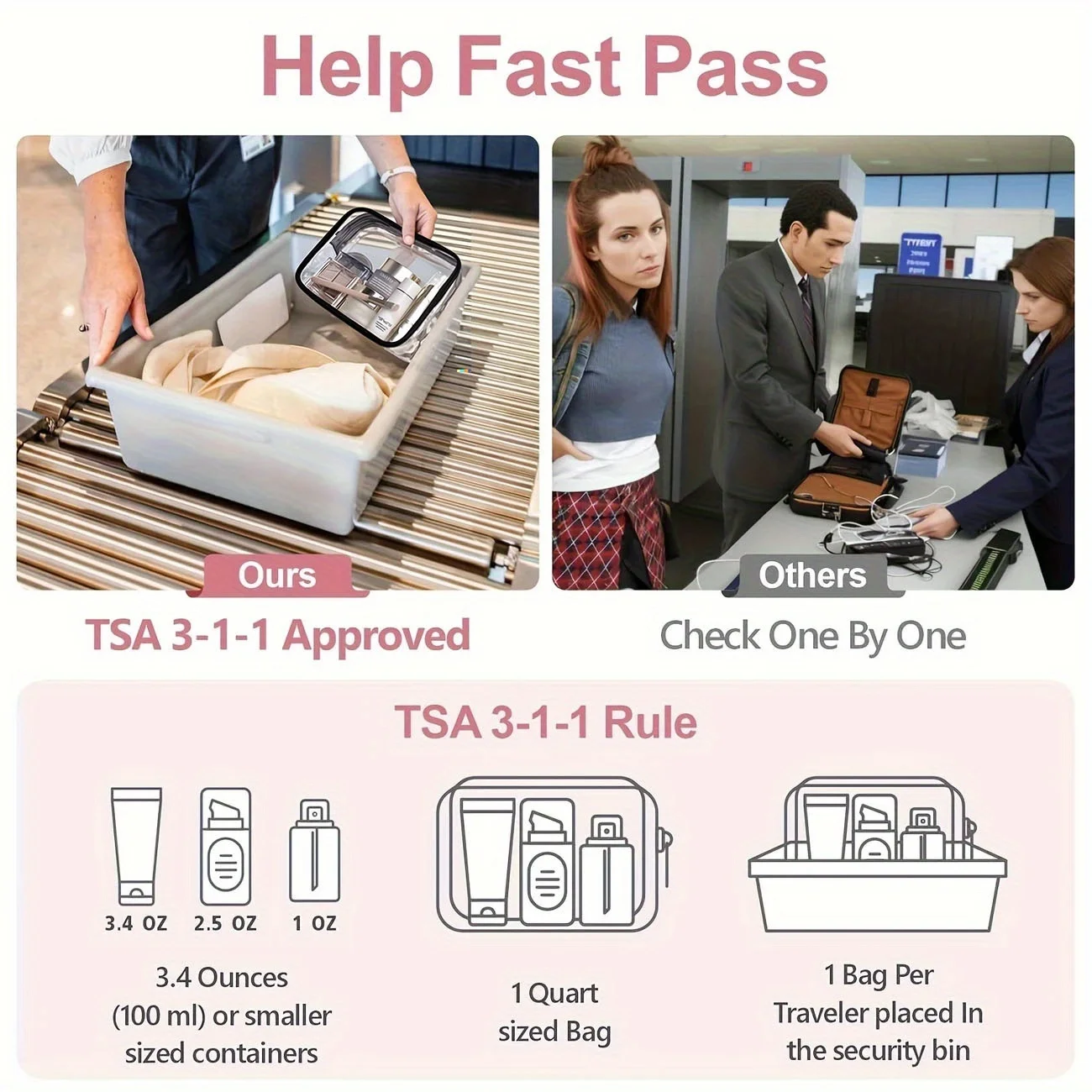 قطعة واحدة من حقيبة أدوات الزينة الشفافة المطبوعة من جانب واحد، منظم مستحضرات التجميل المحمول للسفر في الهواء الطلق مع حقيبة تخزين سميكة من مادة PVC