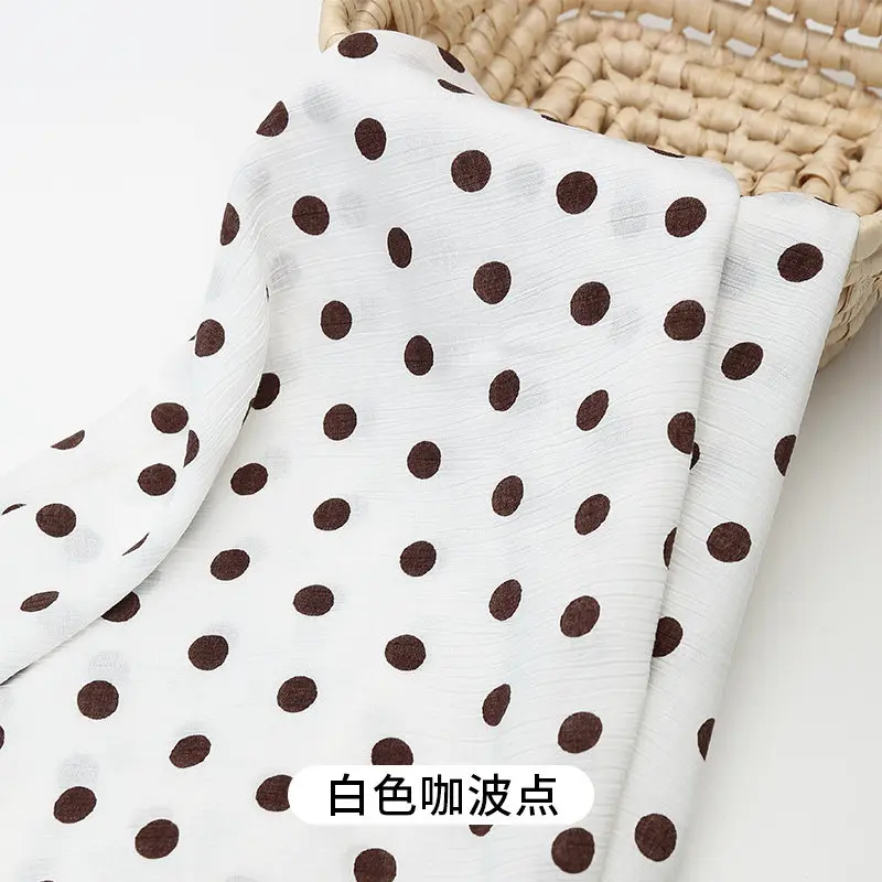 Polka Dot Printing Imitation Cotton Fabric for Sewing