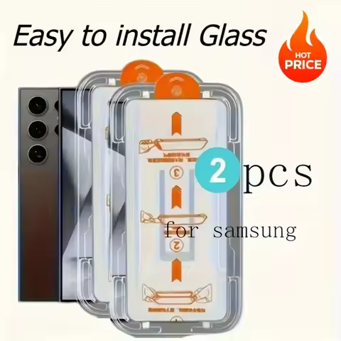 2Pcs Dust-Free Installatio HD Tempered Glass for Samsung S25 Ultra S23 Plus S24 Ultra S21FE S22 Ultra S24FE S25 Edge S23FE Films