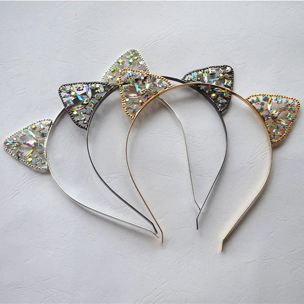 

Bunny Ear Headb Cat Ear Hair Headdress Lightweight Non fading Kids Party Carnival Christmas Accessories Gold Color