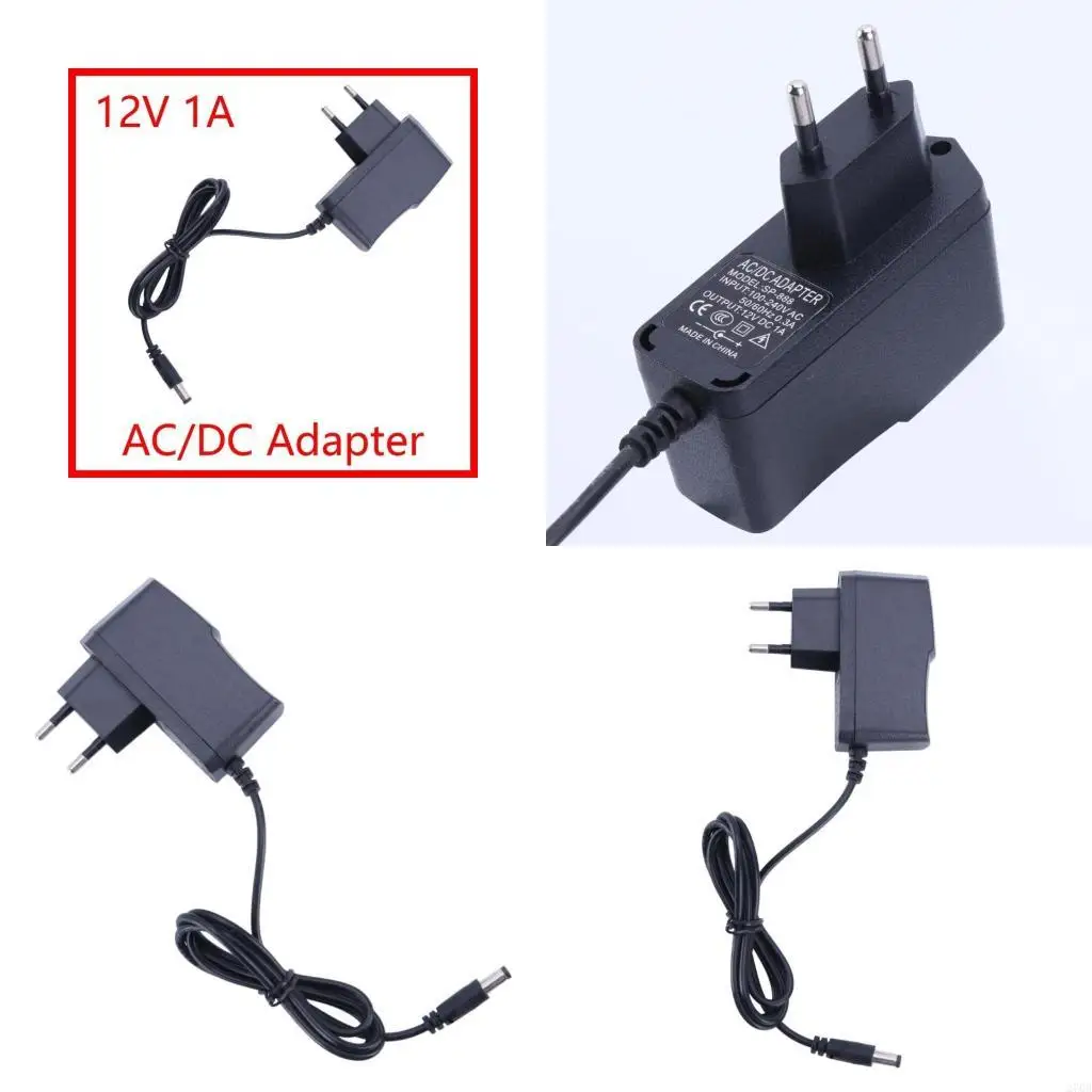 EU Plug 1000mA 12V 1A AC for DC Plugtop Power Adapter Supply