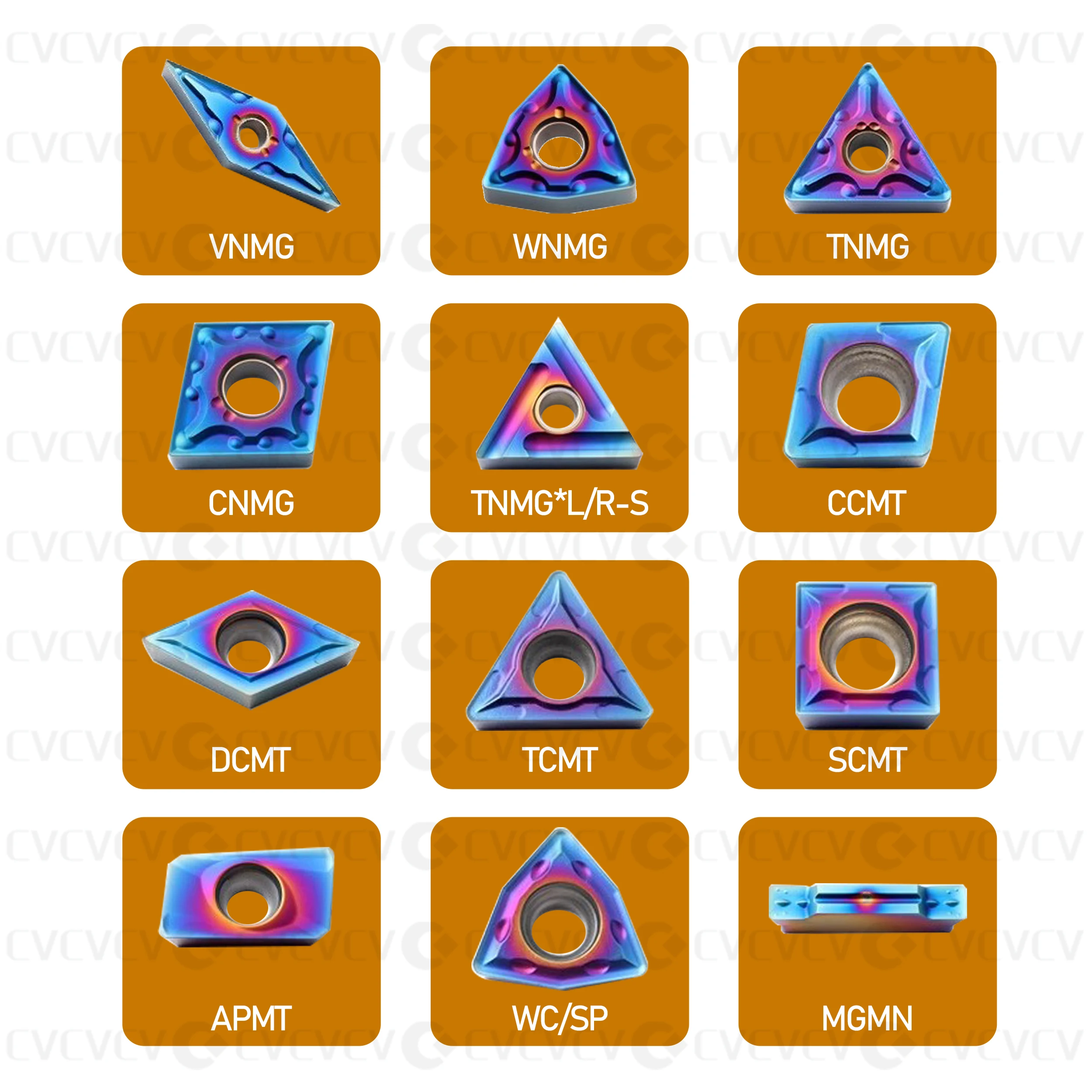 مخرطة باستخدام الحاسب الآلي تحول أداة تستخدم لصلابة الصلب ، إدراج كربيد ، NMG ، TNMG ، VNMG ، CCMT ، DCMT ، MGMN ، WCMT ، SPMT ، APMT ، سلسلة نانو الأزرق