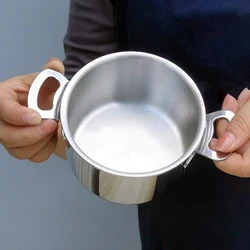 Butter Warmer Pot Multifunctional Stainless Steel With handle Small Milk Pan Nonstick for RV Travel Restaurant Camping Kitchen
