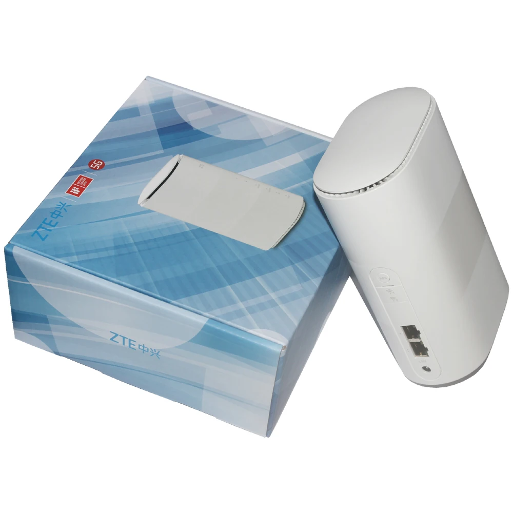 ZTE MC801A 5G CPE Router Qualcomm X55 WiFi 6 3.8Gbps Dual Gigabit Ports TS9 Antenna Home SOHO