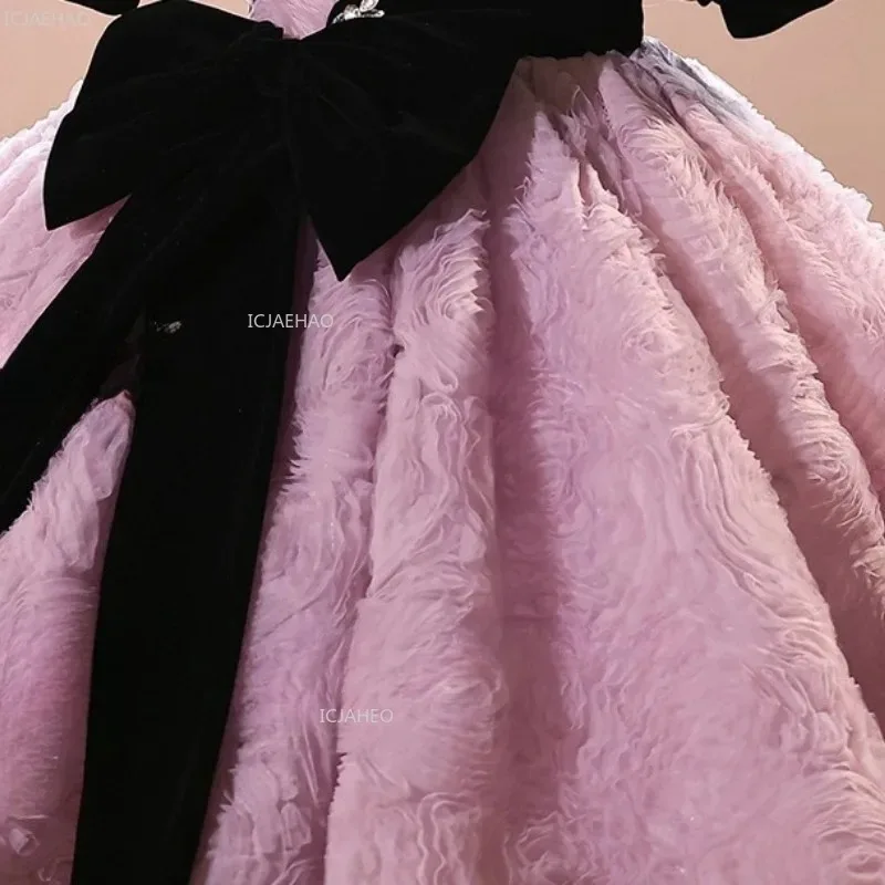New Kids Girls Princess Party Dress Children Birthday Pageant Gown for Piano Performance Evening Wedding Reception Formal Wear