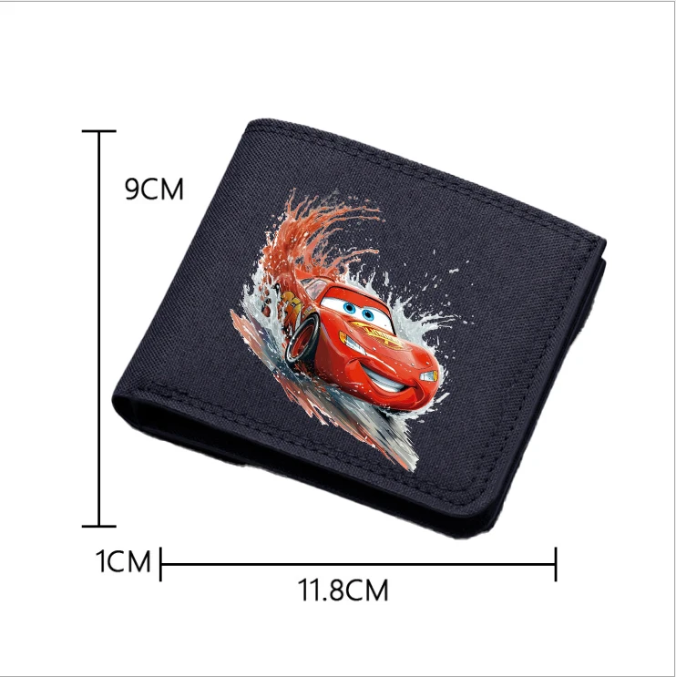 Lightning McQueen Foldable Coin Purse Car Disney Movie Cartoon Print Wallet Men Daily in Pocket Money Bank Card Storage Mini Bag