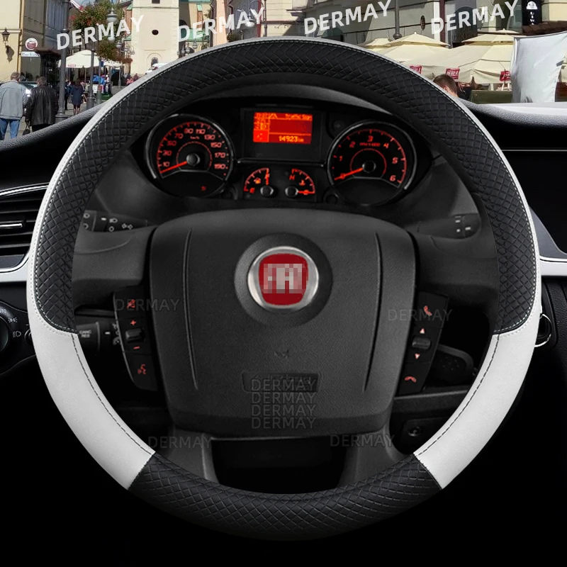 for Fiat Ducato Car Steering Wheel Cover PU Leather 100% DERMAY Brand High Quality Auto Accessories Fast Shipping