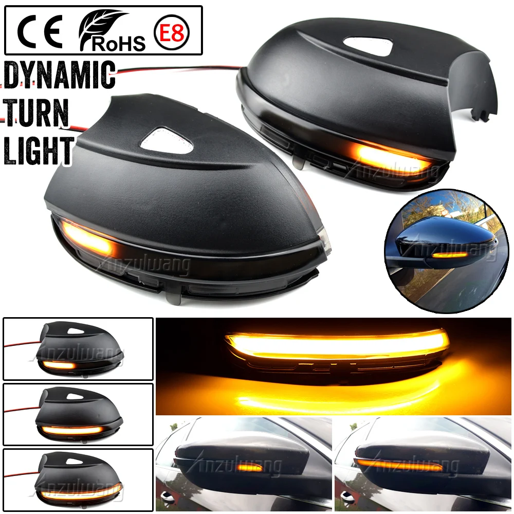 

Car LED Dynamic Turn Signal Light For Volkswagen VW Passat B7 CC Scirocco EOS Beetle Side Wing Mirror Flasher Indicator Blinker