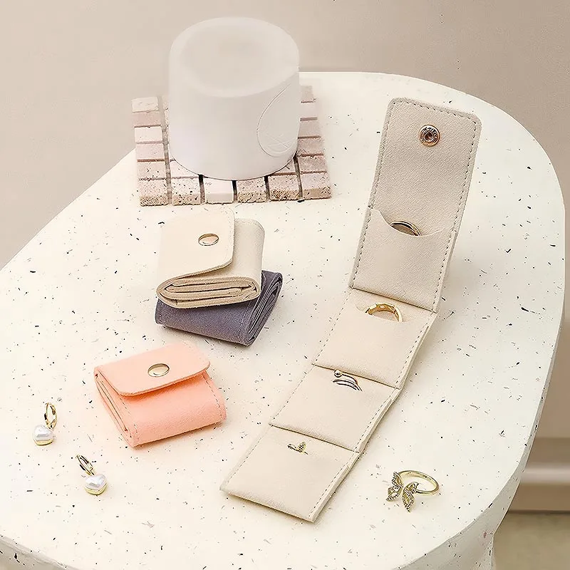 Fashion Jewelry Pouch Velvet Jewelry Display Necklace Ring Packing Bag Jewellery Packaging Mini Jewelry Box SSBZD07