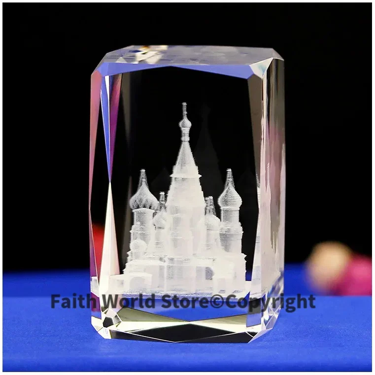 Efficacious HOME family Talisman- Islamism Islam Mosque Church Figurine 3D Crystal statue --free shipping cost