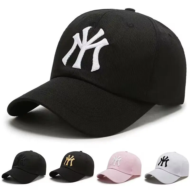 Spring Summer Child Letter Embroidery Outdoor Leisure Sun Baseball Cap For Boy Girl Cotton Breathable Solid Color Adjustable Cap