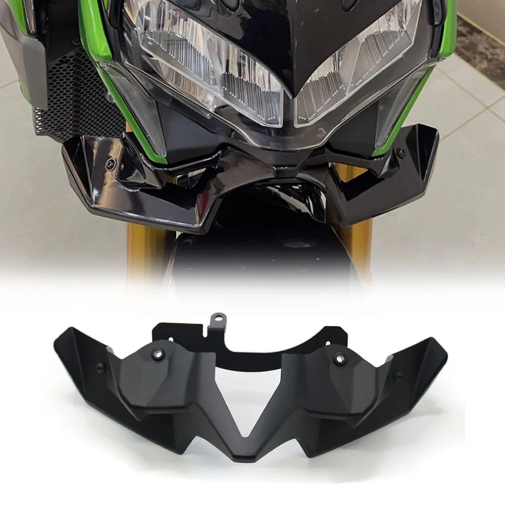 

For Kawasaki Z900 Z 900 2020-2024 Motorcycle Aerodynamic Wing Kit Spoilers Carbon Fiber Front Spoiler ABS High-Quality Material