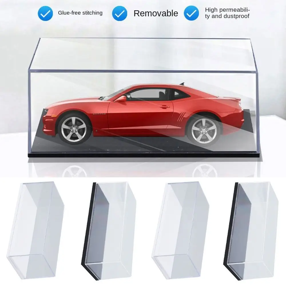 Practical 1/64 Diecast Model Car Display Box Transparent Acrylic Model Car Dust Cover DIY Dustproof Storage Box Toy Figures