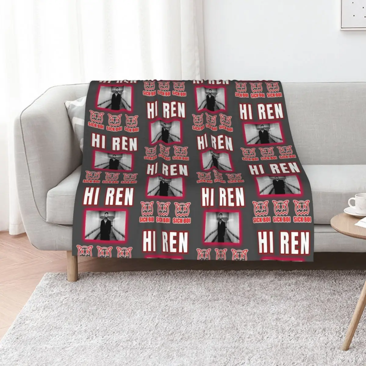 Hi Ren Sick Boi Throw Blanket Multi Purpose Soft Warm Blanket for Home Travel