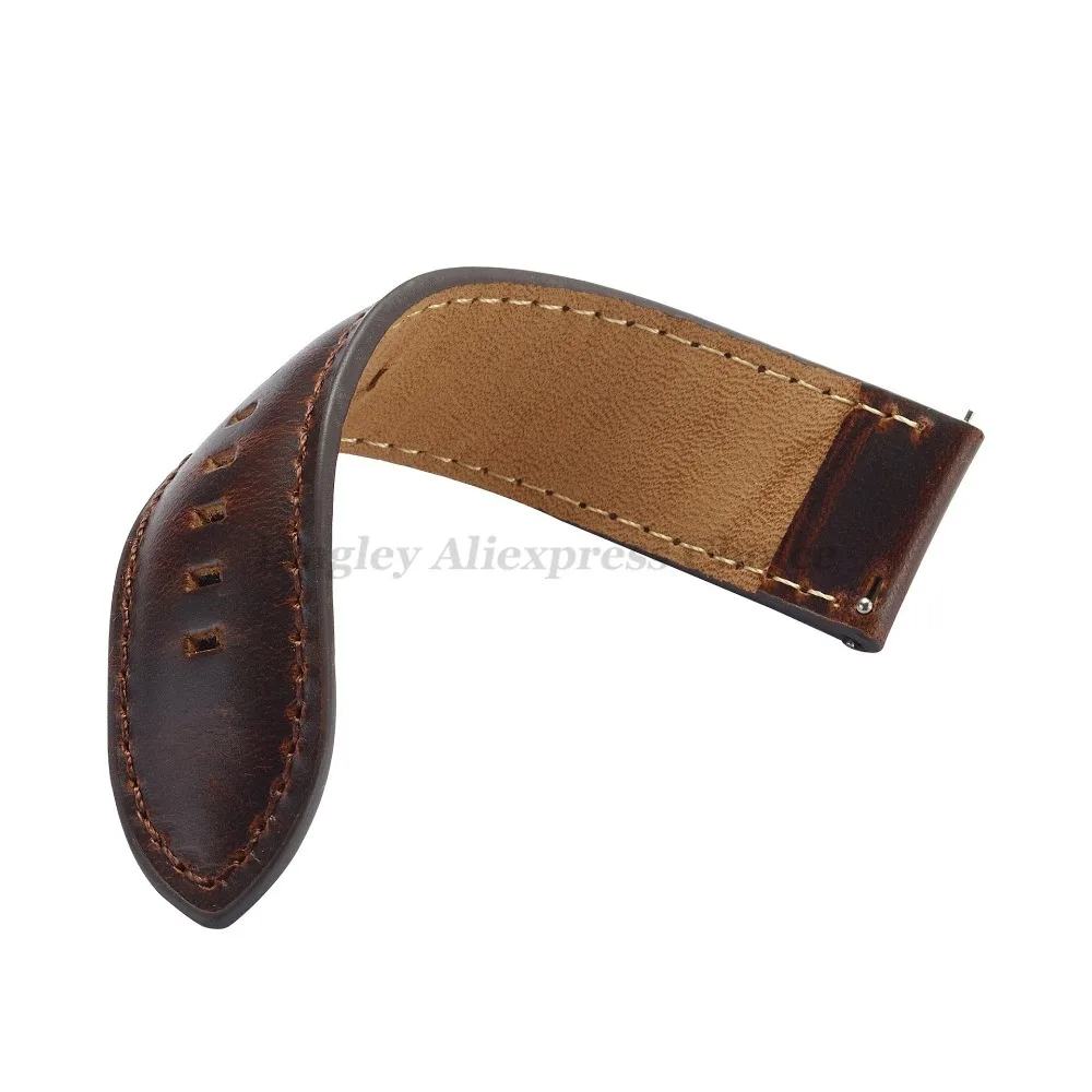 Schnellverschluss-Armband aus echtem Leder, 18 mm, 20 mm, 22 mm, 24 mm, 26 mm, schwarzbraunes Armband für DW Daniel Wellington-Armbänder – Detail 6