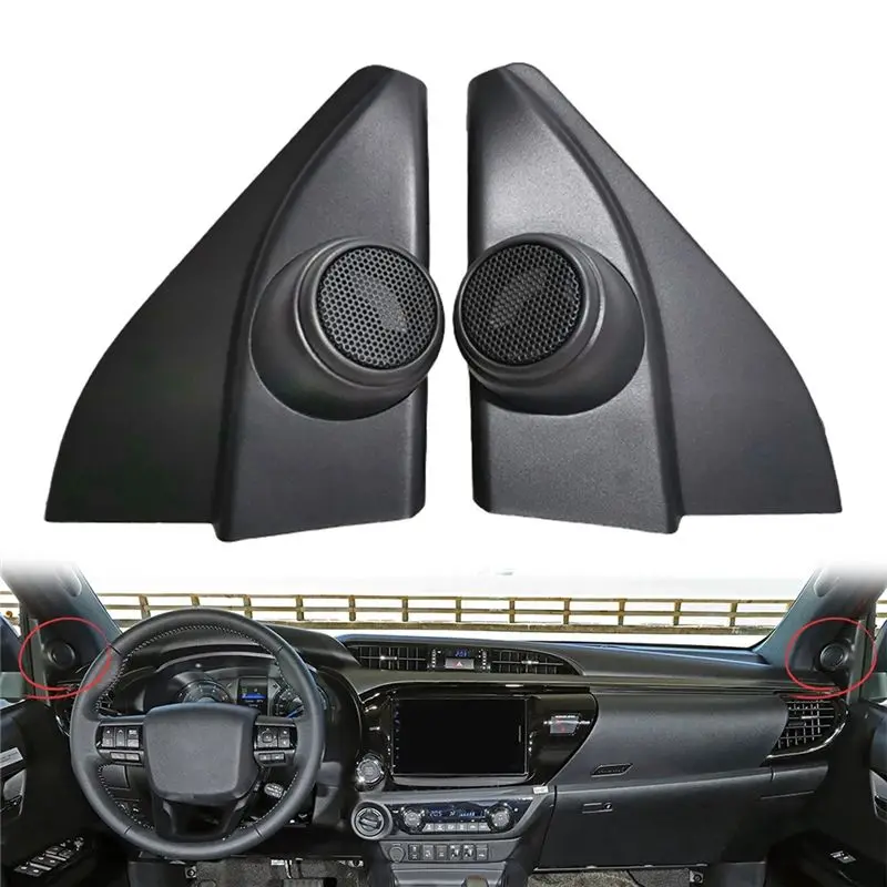 2PCS Car Tweeter Speaker Modified Audio Door Corner Glue Speaker Cover For Toyota Hilux For Fortuner 2016-2020-A54R
