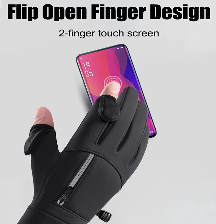 Winter-Touchscreen-Handschuhe zum Wandern und Camping, winddicht, warm, rutschfeste Silikonhandschuhe für Männer und Frauen – Detail 5