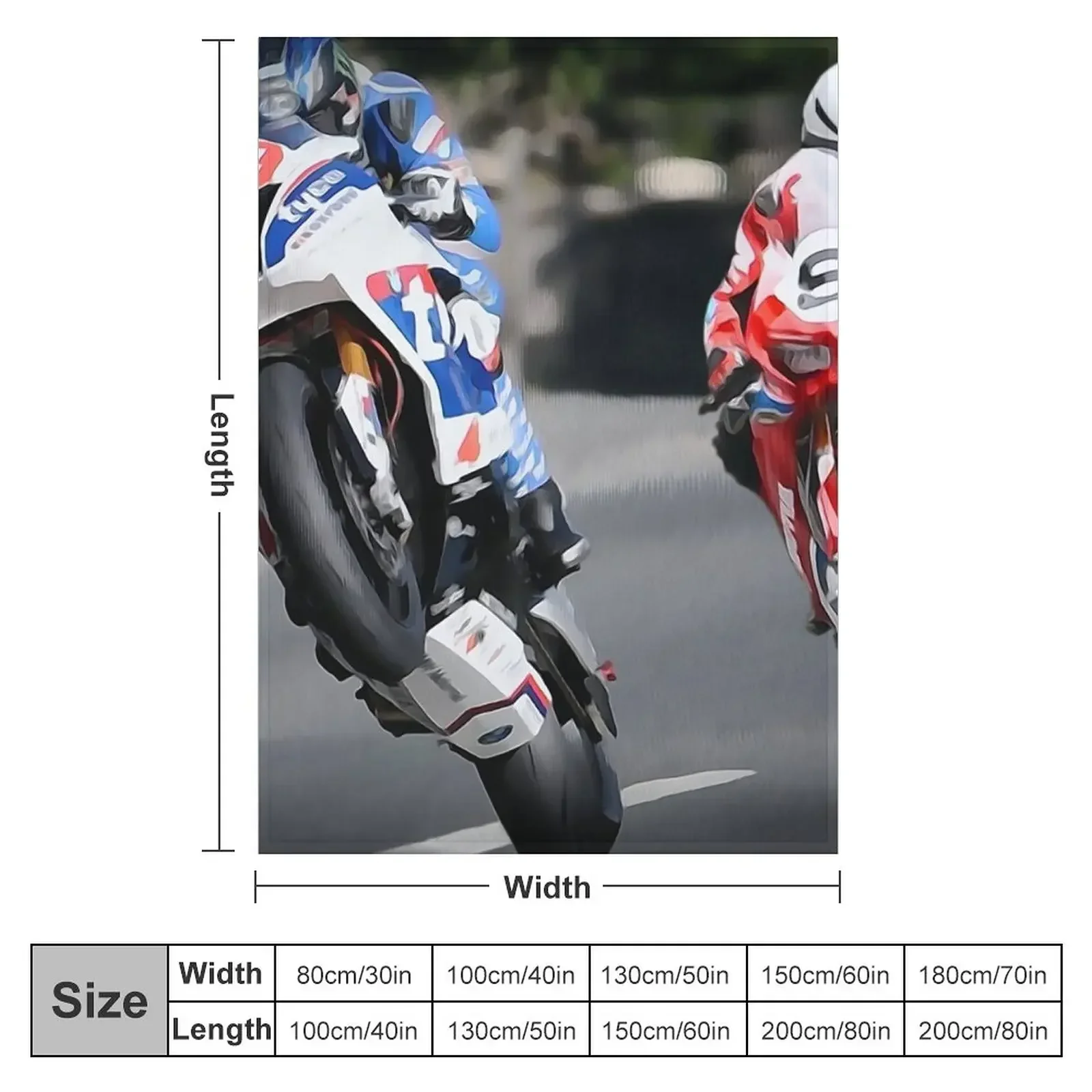 Isle of Man TT Intensity Throw Blanket Soft Beds Fashion Sofas Blankets