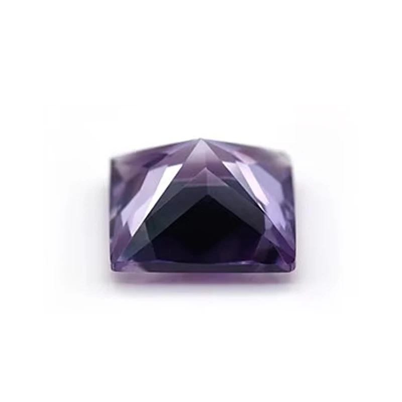 Synthetische korund Alexandrite kleurverandering 10x10 mm (1 stuk) Princess Square losse edelsteen