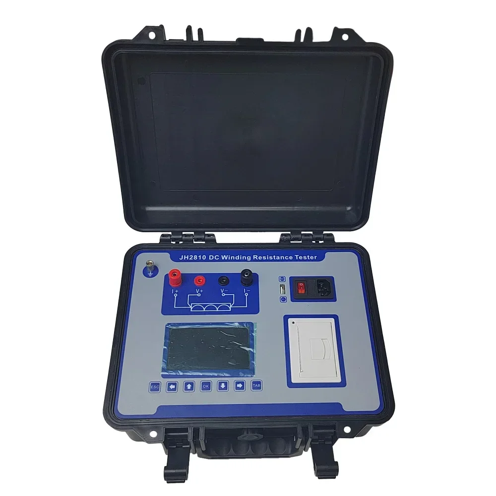 JH2810 10A Digital Transformer Test Equipment Winding DC Resistance Meter DC Resistance Tester 0-20K Ohm 200W Transformer Tester
