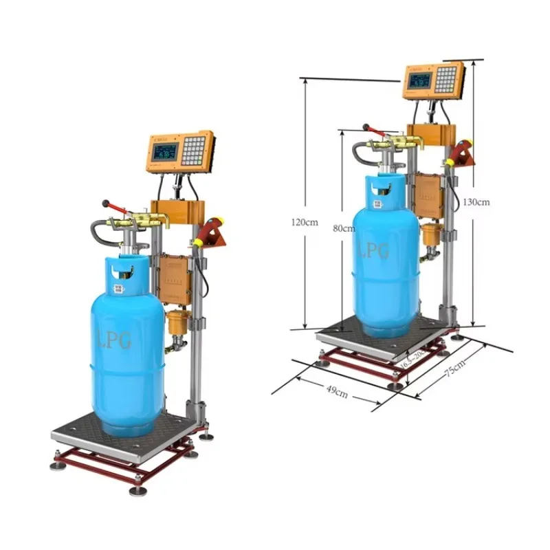 LPG Cylinder Refilling Scale Machine Semi-Automatic Electric 220V High-Accuracy Gear Core Wireless Communication Paper Cartons