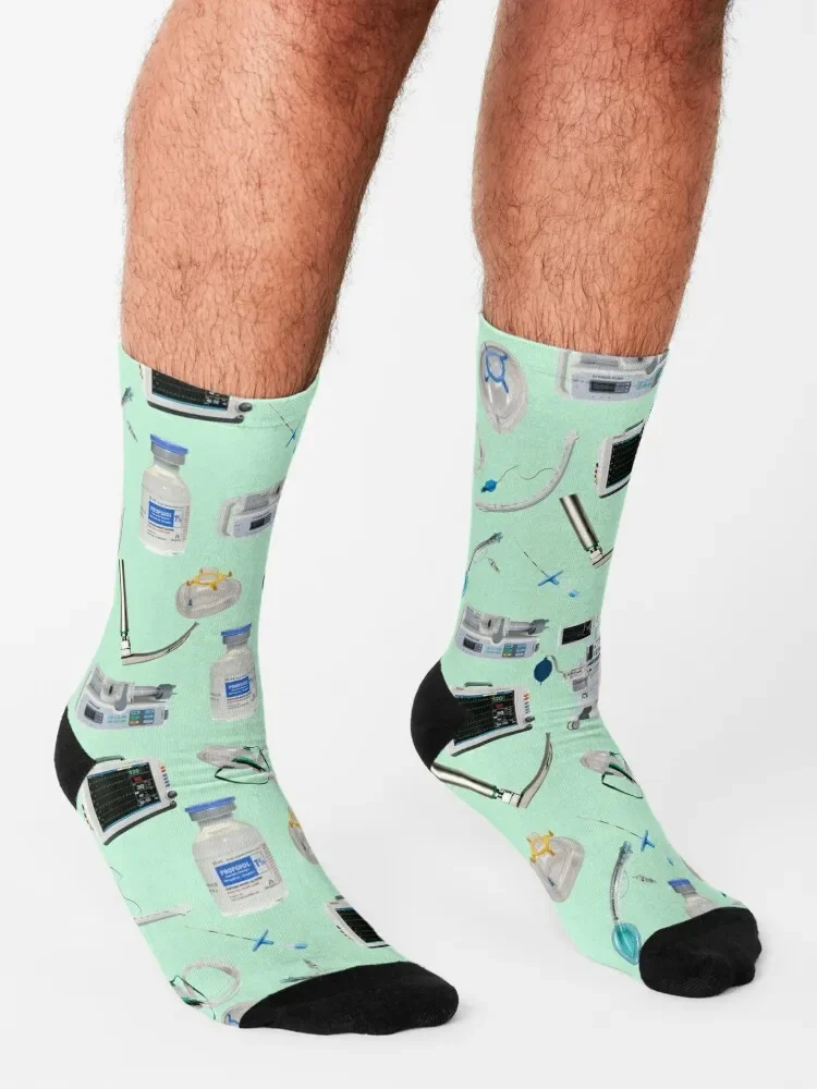 Chaussettes d\'Anesthésie/d\'Anesthésie pour Homme et Femme, Chaussettes Courtes du Nouvel An, VERT AERO, Outils du Commerce