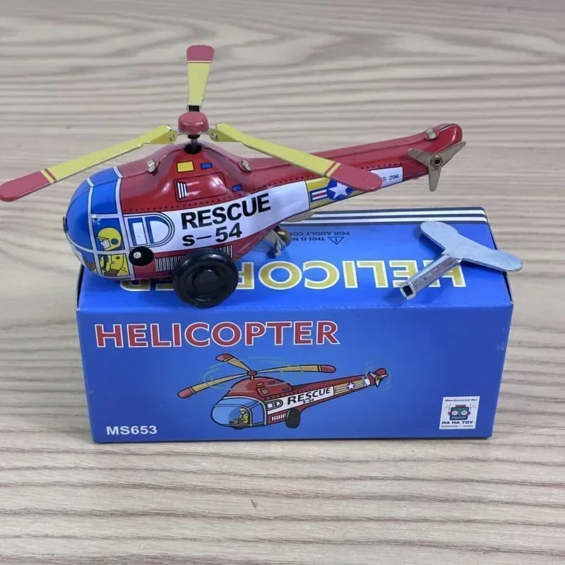 Jouet à remonter rétro en métal, avion à hélice, Collection mécanique pour adultes, figurines modèles amusantes, cadeau d'anniversaire pour enfants