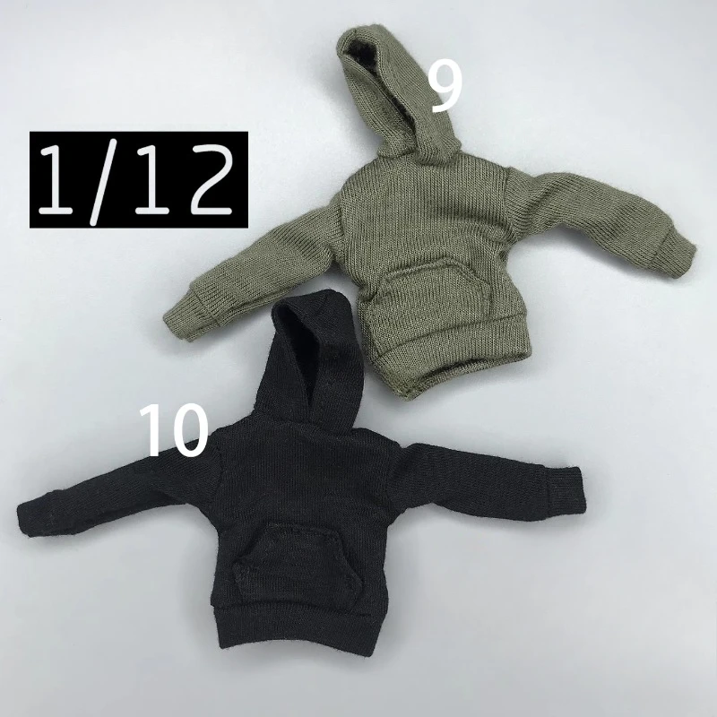 1/12 Scale Soldier Fashion Hoodie Jacket Tops Clothes Model for 6