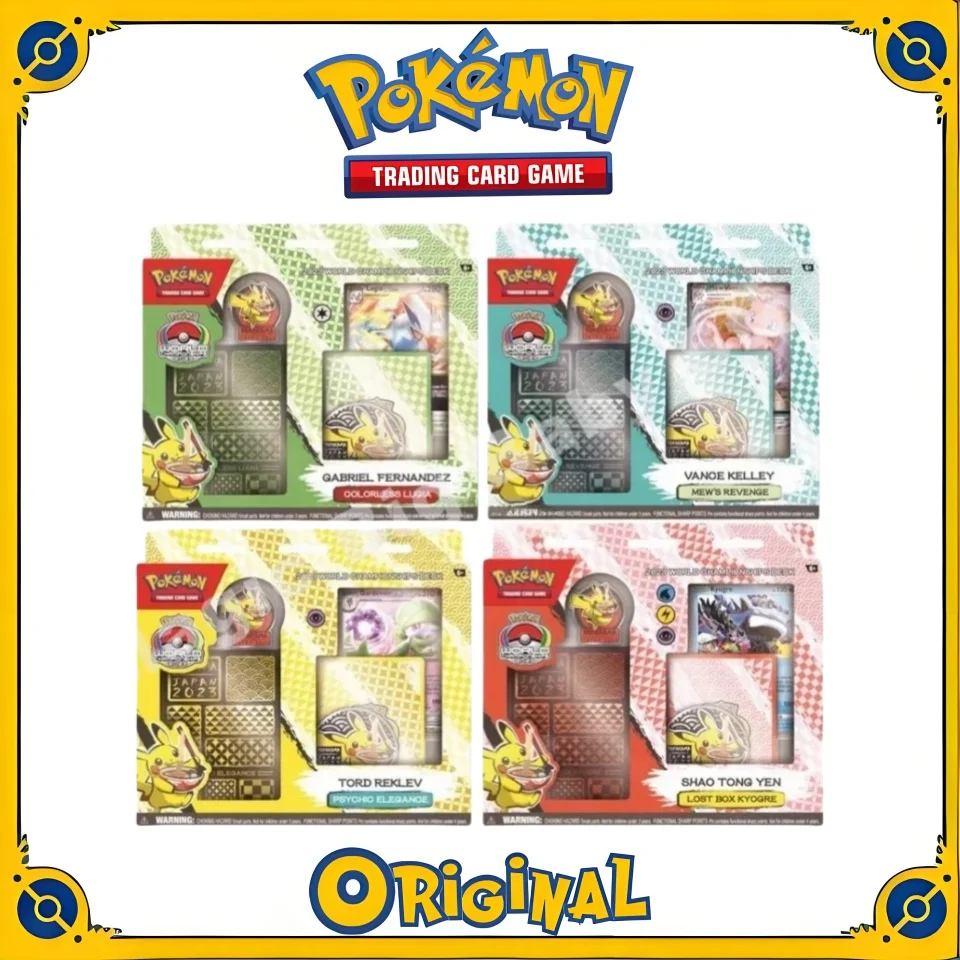 Oryginalne karta Pokemon PTCG 2023 mistrz świata upamiętnia mistrzostwa świata w talii karta wydania
