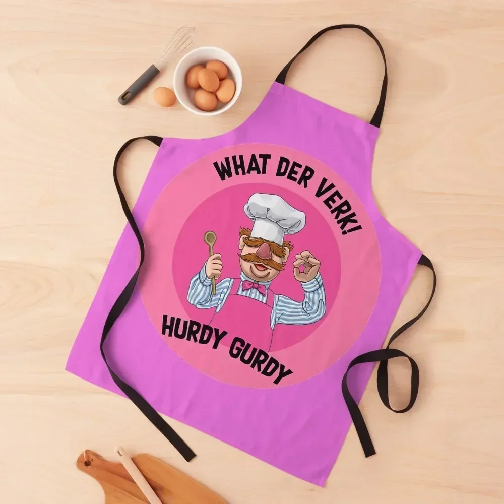 

What Der Verk Hurdy Gurdy Bork Bork Microwave Chef - Bad Cook Apron barber men Children'S Barista For Men Apron