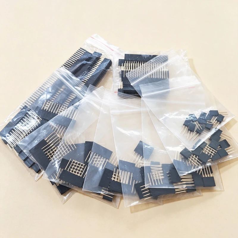 10 Stück 2,54 mm einreihige Buchsenleisten 1x2/3/4/5/6/8/10/15/20/40P 11 mm lange Stiftbuchsen für Leiterplatten und elektronische Projekte – Detail 3