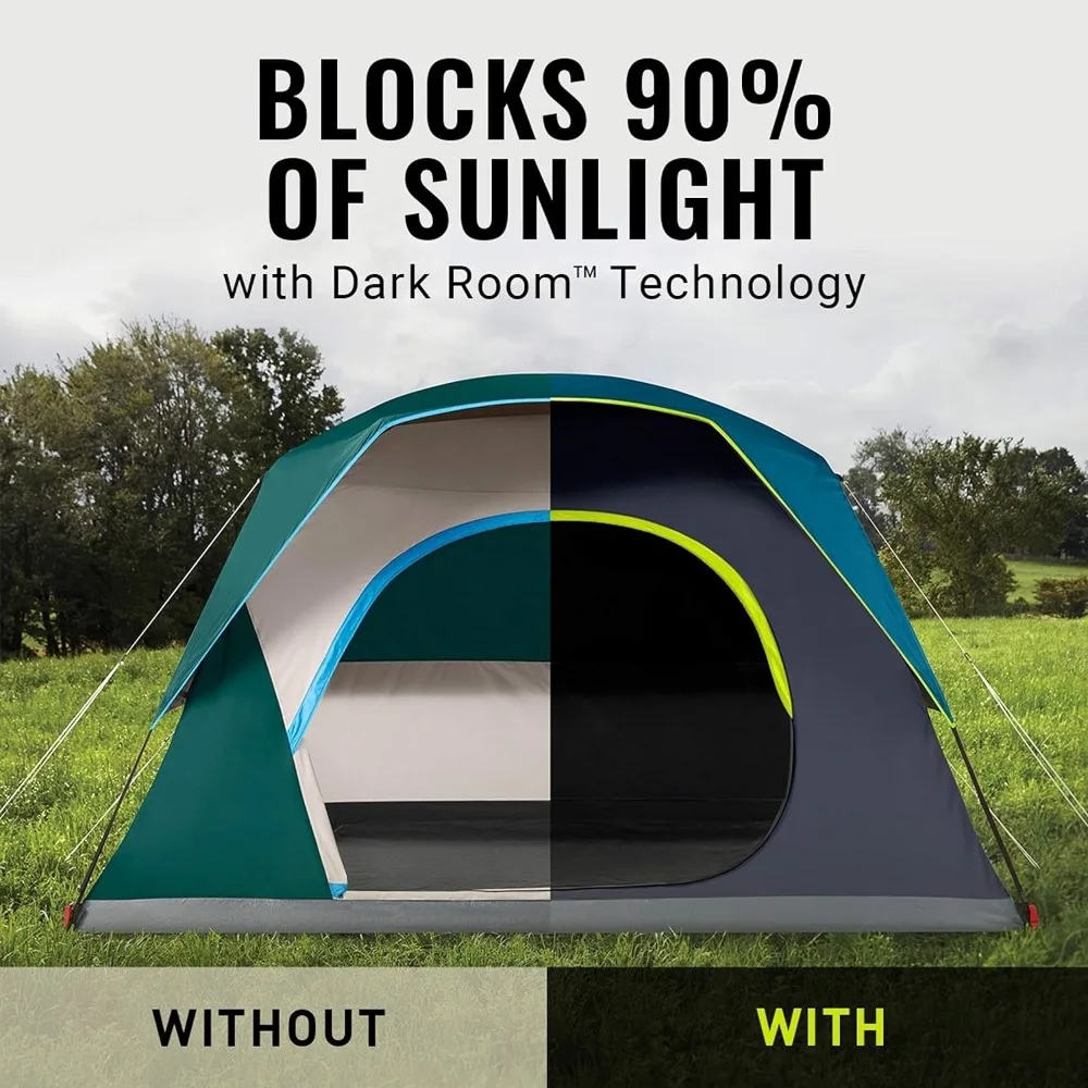 Camping Tent, Family Tents Sets Up in 5 Minutes, Weatherproof Tents with Extra Storage and Ventilation, Camping Tent