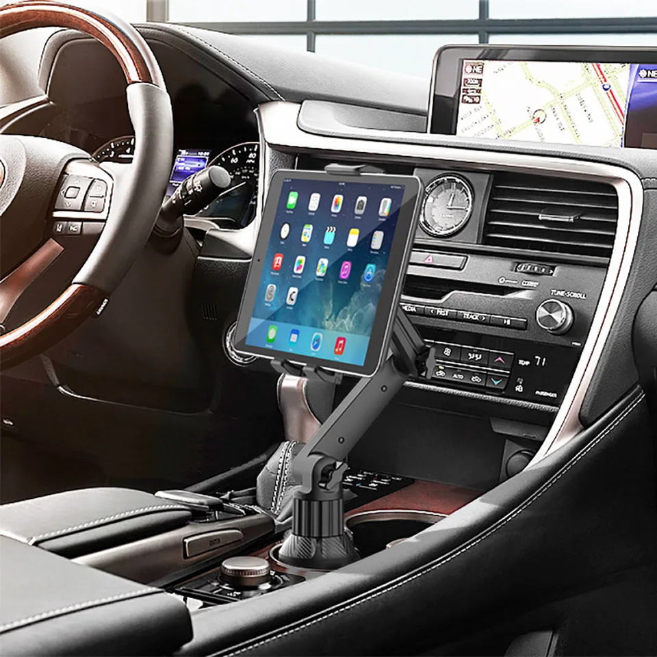 OUTMIX Car Cup Tablet Holder for iPad Stand 2 3 4 Air Mini Pro 12.9 Support Long Arm Smartphone Tablet Car Clip Bracket Mounts