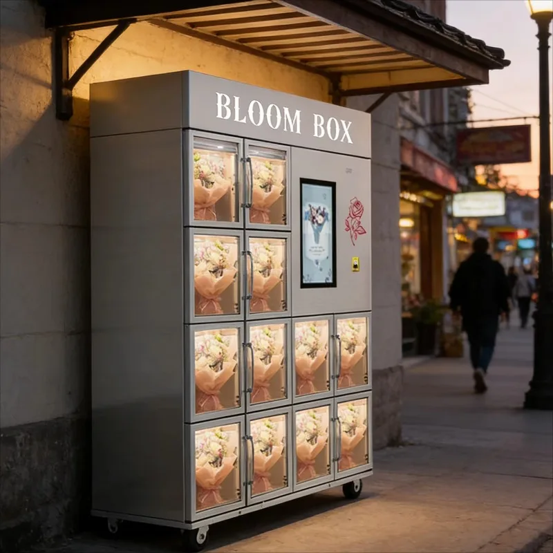 Custom Made Flower Vending Machine 24-hour Indoor/Outdoor Unmanned Self-service Touchscreen Multiple Payment Options