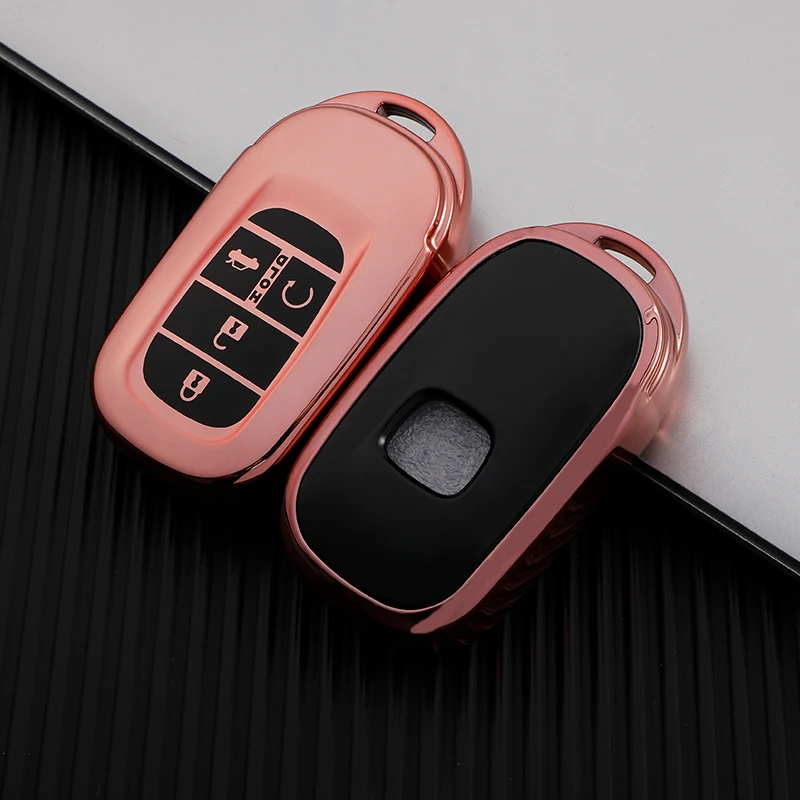 4 Buttons TPU Car Remote Key Cover Case Shell Fob for Honda Civic 2022 Key Protector Holder Keychain Auto Styling Accessories