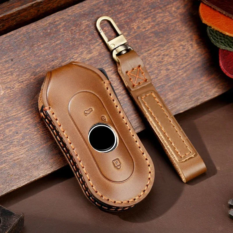 

1pc Car Dedicated Leather Key Case For Weltmeister EX5 EX5-Z 2020 2021 2022 2023- Holder Shell Remote Keychain Accessories