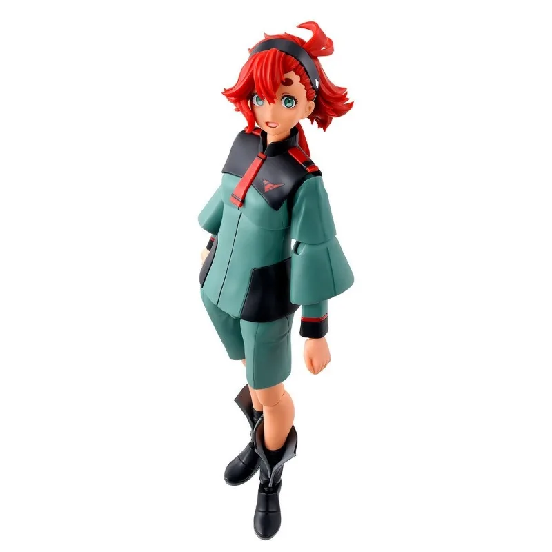 Bandai-figura de aumento estándar de GUNDAM, SULETTA MERCURY, uniforme REGULAR Ver. Figuras de acción coleccionables, Juguetes