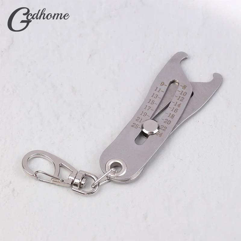 ขนาดเกลียวที่แม่นยํา Checker พวงกุญแจแบบพกพา Caliper Gauge เมตริก/อิมพีเรียลหกเหลี่ยม NUT สกรูด้ายขนาดวัดเครื่องมือ