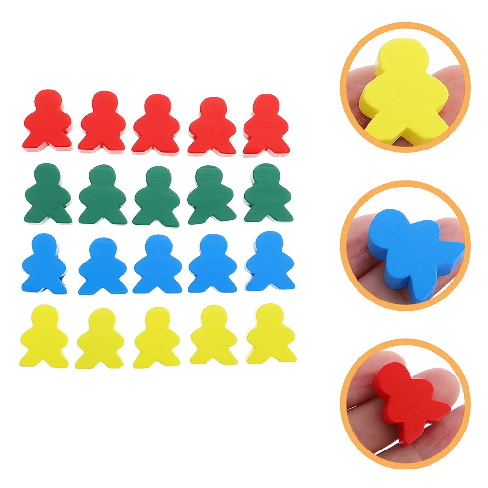 

50Pcs Multicolor Chess Pieces Board Game Accessories for Family Classroom Strategic Intellectual Puzzle Games Game Chess Pieces