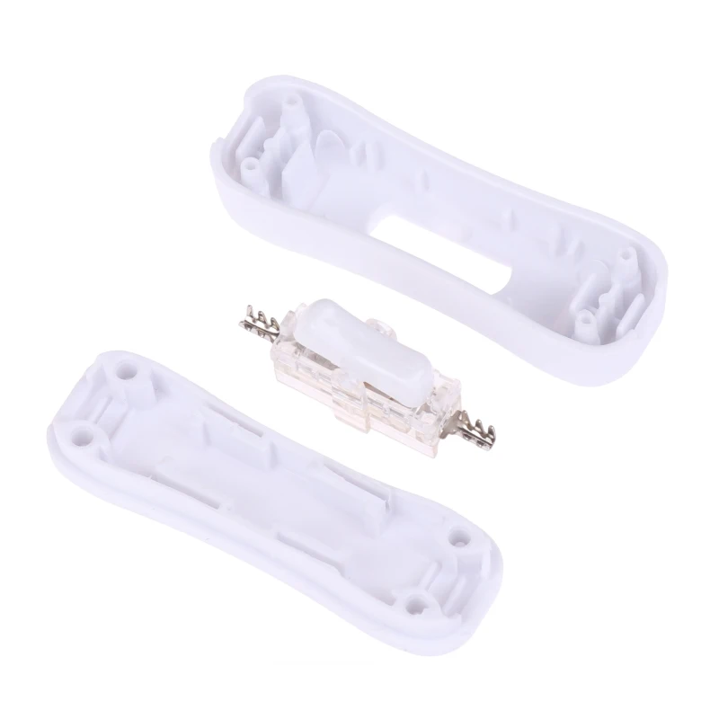 Home AC Power Cable Switch Connector 304 On Off Push Button Online White Black Transparent 220V Led Light Bulb Halfway Rocker