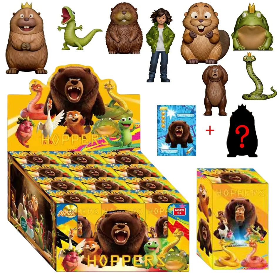 Hoppers 12Pcs Blind Box Beaver Transformation Plan Anime Figurines Collectible Ornaments Gift for Fans Christmas