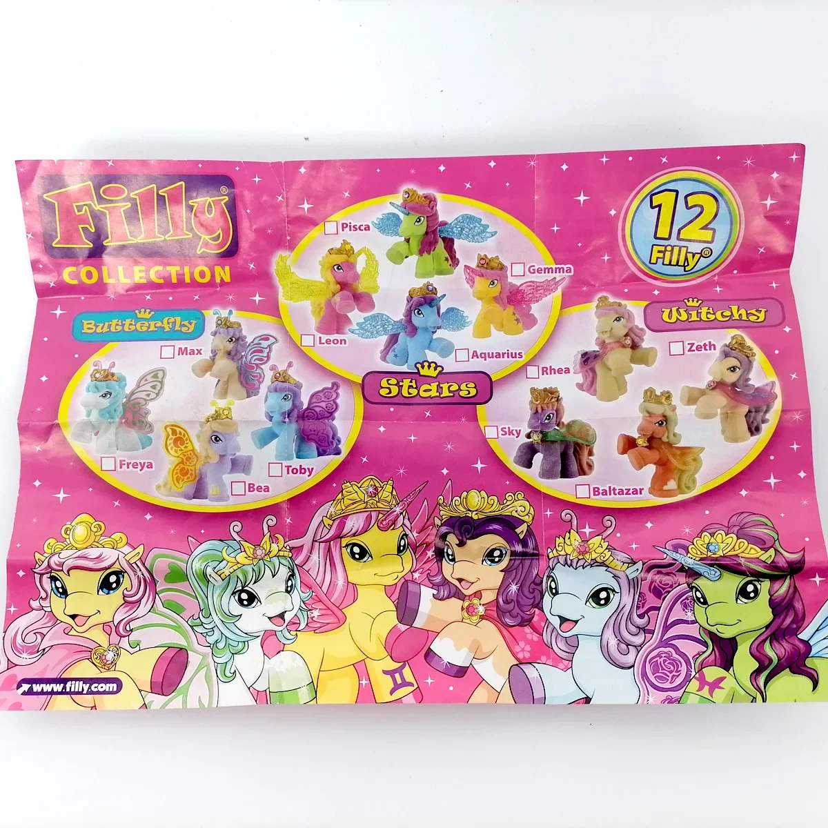 Crystal Filly Stars Butterfly Flocking Pony Doll Toy Blind Bags Action Figure Collectible Children Birthday Gifts