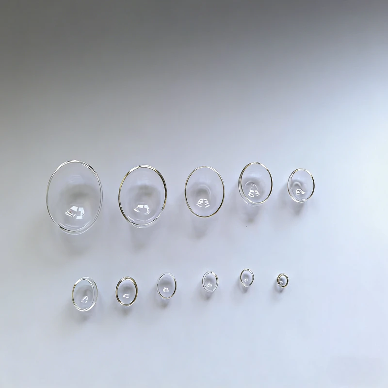 10 Pieces Transparent Glass Semi Circular Beads Multiple Sizes 8mm 10mm up to 40mm DIY Jewelry Accessories