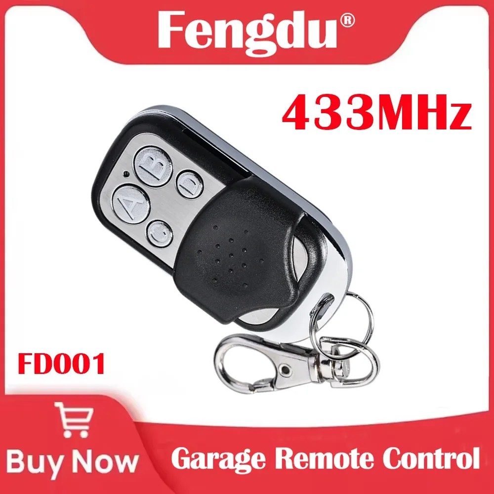 Garage Door Remote Control 433.92MHZ ABCD Button Electric Garage Door Opener Remote Controller Duplicator Transmitter