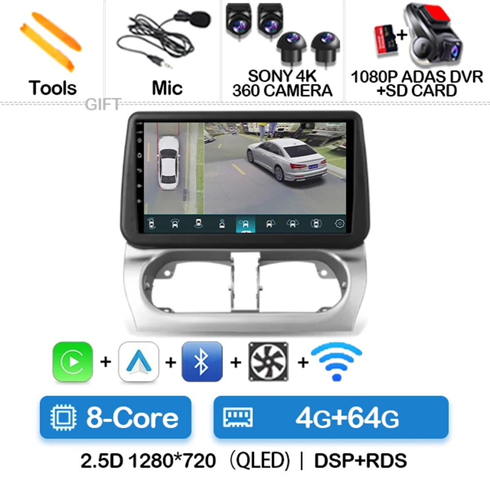 Android 15 Autoradio Voor Opel Combo Corsa Tigra 2001-2009 2010 2011 Carplay Auto GPS Navigatie Multimedia Stereo video Speler