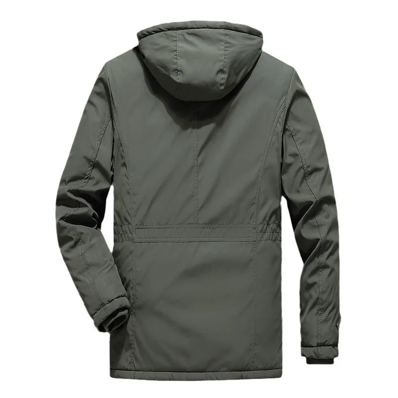 Men's fleece cotton-padded jacket, outdoor thickened cotton-padded jacket for young men, winter plus-size cotton-padded jacket,
