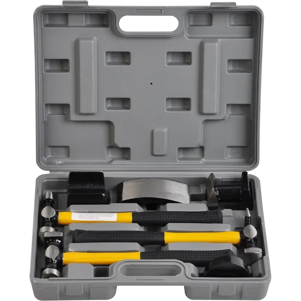 

Auto Body Dent Repair Kit 7 Piece Fender Roller Hammer Dolly Set