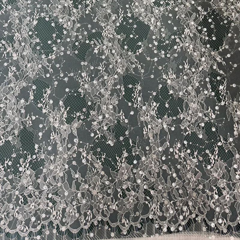 3 Yards. Funkelndes Pailletten-Perlen-Stickerei-Hochzeitskleid, Braut-Spitzenstoff. DIY-Nähzubehör. Neu 2026 – Detail 3
