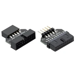 Internal Motherboard USB 3.0 19pin to USB 2.0 9pin Conversion Adapter 9-Pin to 19-Pin Panel Plug-in Connector for Desktop PC